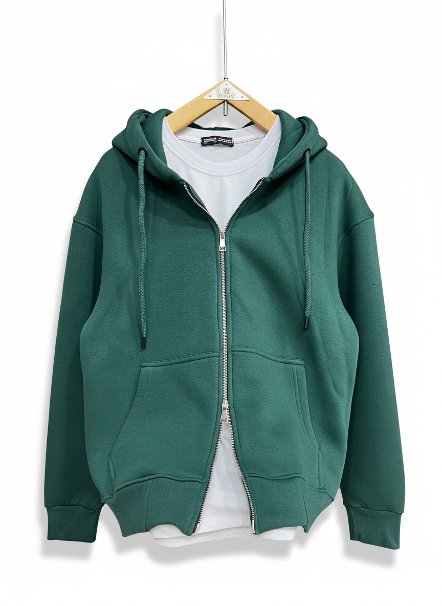 double zipper boxy fit jacket